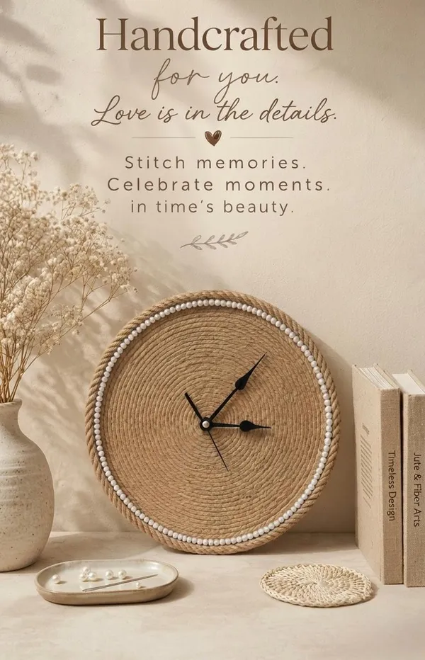 Pearl_Weave_Jute_Wall_Clock