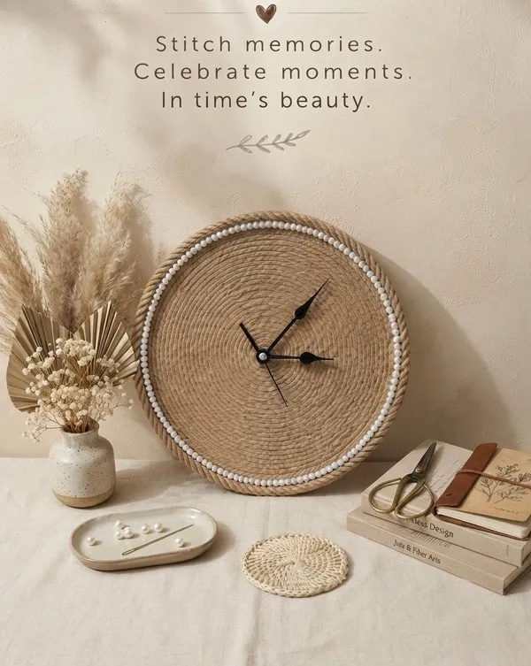 Pearl_Weave_Jute_Wall_Clock