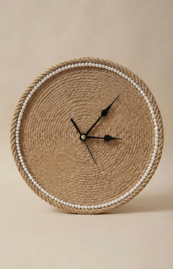 Pearl_Weave_Jute_Wall_Clock