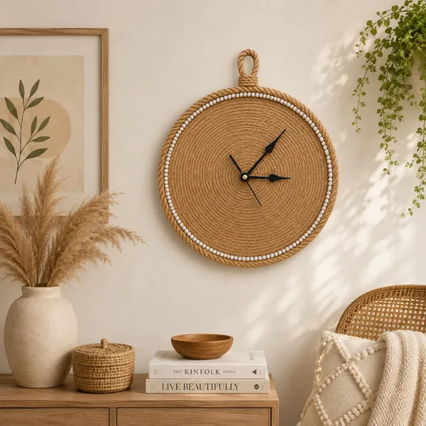 Pearl_Weave_Jute_Wall_Clock