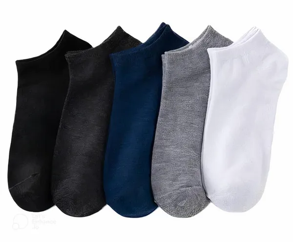 Plain_Ankle_Length_Socks_For_Men_Women_Unisex_Low_Cut_Socks_In_Soft_Pure_Cotton_Fabric_Stretchable_Breathable_Comfortable_Dailywear_Sock_Pack_Of_5