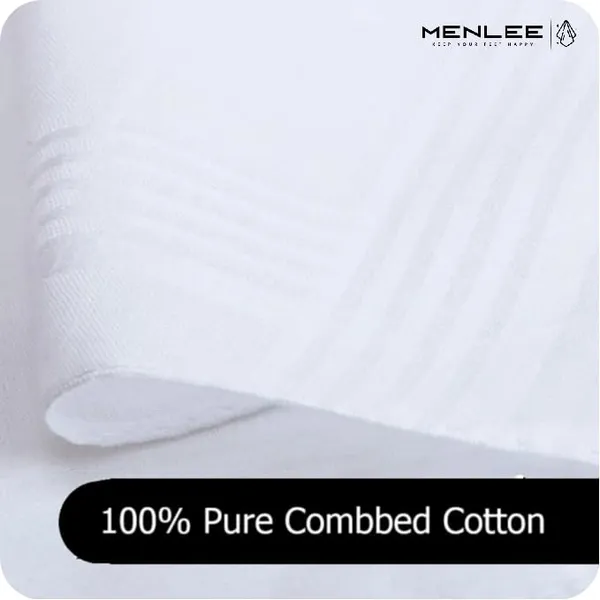 Product_Summary_Menlee_Handkerchief_Pack_Of_10_Cotton_Full_Size_Hanky_Set_Soft_Absorbent_Reusable_White_Handkerchiefs_Solid_Plain_Design_Gentle_On_Skin_Ideal_For_Office_Travel_Daily_Use