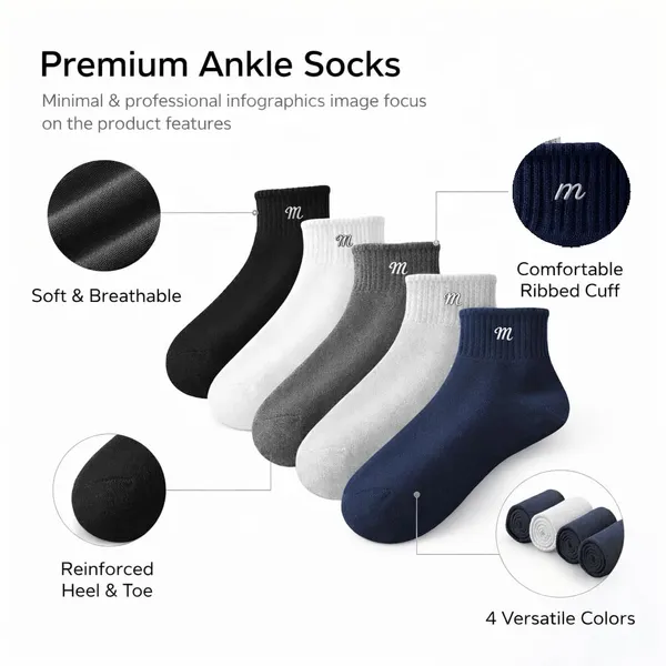 Cotton_Socks_For_Summer_Socks_Ankle_Length_Socks_Soft_Stretchable_Pastel_Cute_Colours_Lightweight_Anti_Odor_Daily_Wear_Gym_Sports_Athletic_Socks