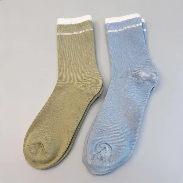 Blue_And_Olive_Ribbed_Crew_Socks_Pack_Of_4