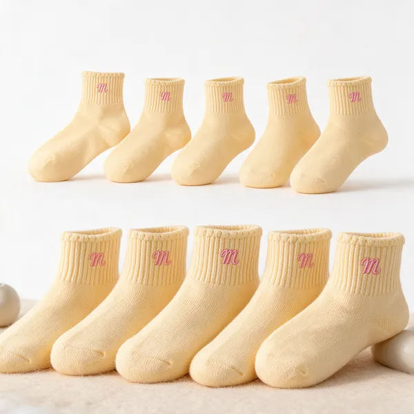 Cream_Ribbed_Ankle_Socks__Pack_Of_5