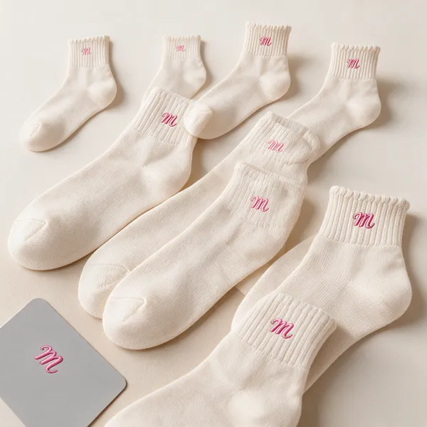 Cream_Ribbed_Ankle_Socks__Pack_Of_5