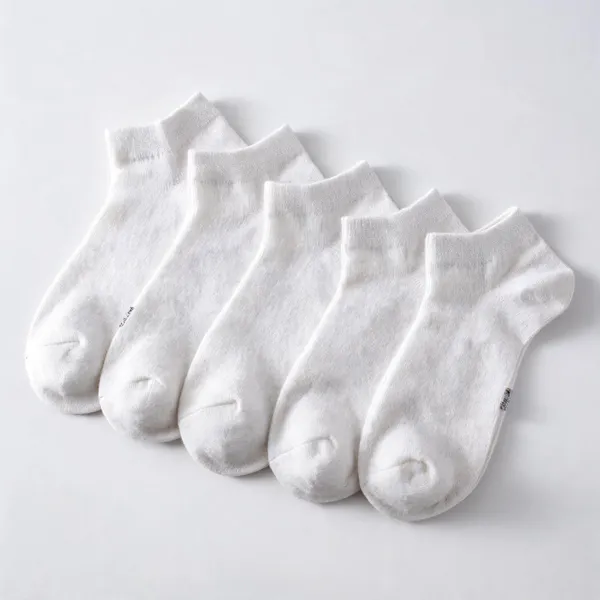 White_Ankle_Socks_Set_Pack_Of_5