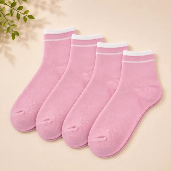 Pink_Ribbed_Crew_Socks__Pack_Of_4