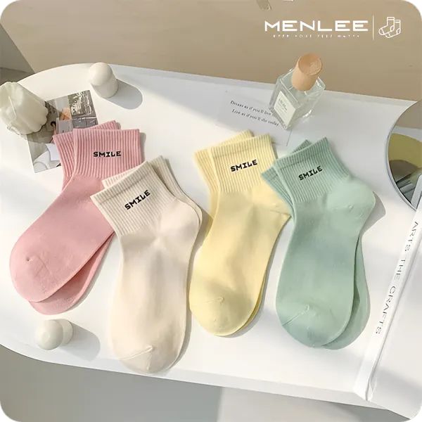 Menlee_Soft_Stretchable_Cotton_Socks_For_Women_|_Ankle_Length|Pack_Of_5