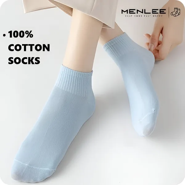 Menlee_Soft_Stretchable_Cotton_Socks_For_Women_|_Ankle_Length|Pack_Of_5