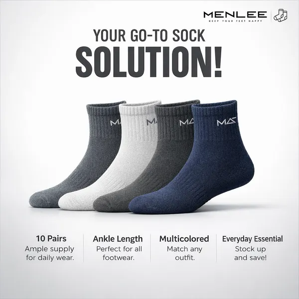 Soft_Stretchable_Daily_Wear_Ankle_Length_Cotton_Socks_For_Summer_|_Pack_Of_10