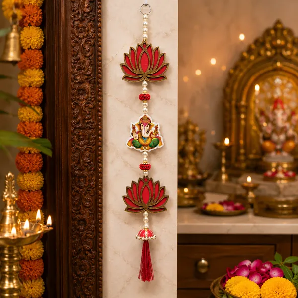 Lotus_Ganesha_Religious_Wall_Hanging_Set