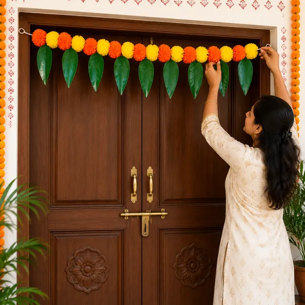 Rahodu_Traditional_Marigold_Flower_&_Mango_Leaf_Door_Toran_|_Decorative_Bandhanwar_Hanging_for_Main_Door,_Mandir,_Home_&_Festival_Decoration_|_Multicolor_|_36_x_8_Inch