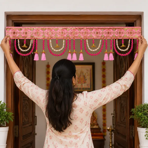 Fabric_Festive_Pink_Embroidered_Door_Toran