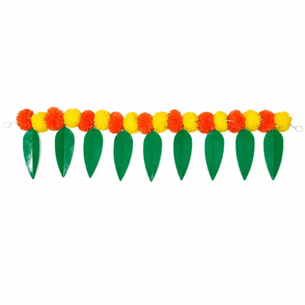 Rahodu_Traditional_Marigold_Flower_&_Mango_Leaf_Door_Toran_|_Decorative_Bandhanwar_Hanging_for_Main_Door,_Mandir,_Home_&_Festival_Decoration_|_Multicolor_|_36_x_8_Inch