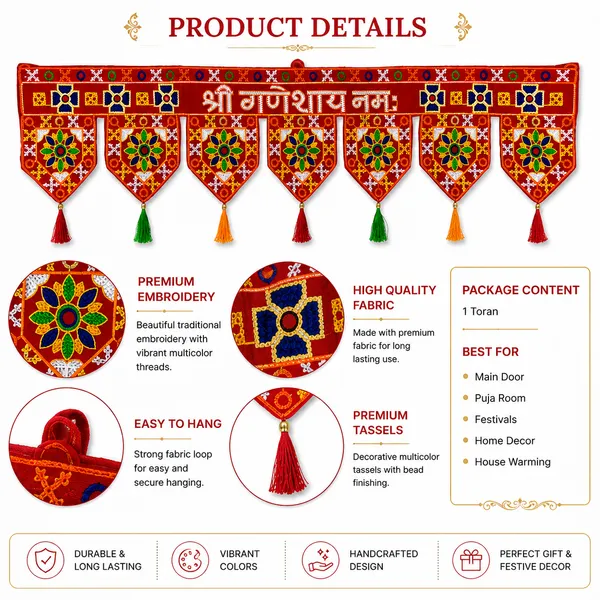 Red_Fabric_Festive_Ganesh_Toran_Door_Hanging