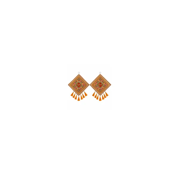 Multicolour_Geometric_Tassel_Drop_Earrings_for_Women