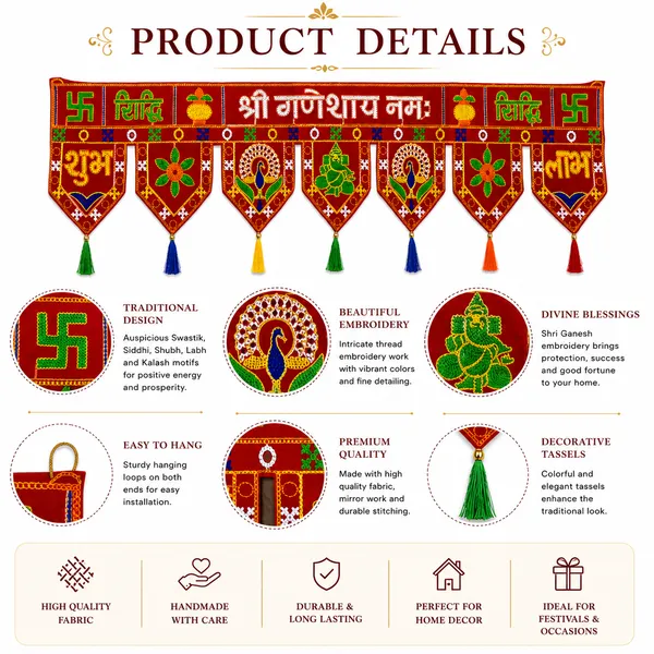 Fabric_Traditional_Ganesh_Shubh_Labh_Toran