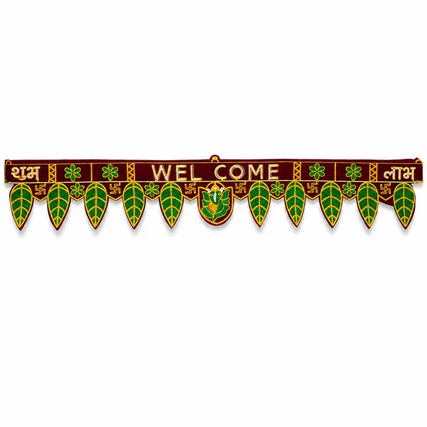 Welcome_Leaf_Pattern_Decorative_Door_Hanging
