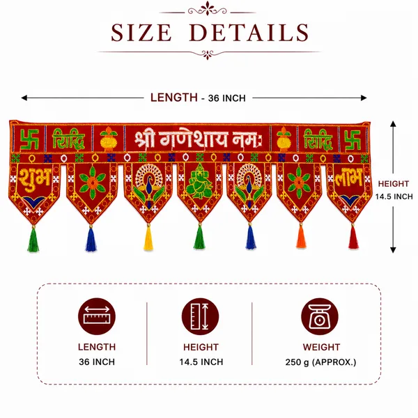 Fabric_Traditional_Ganesh_Shubh_Labh_Toran