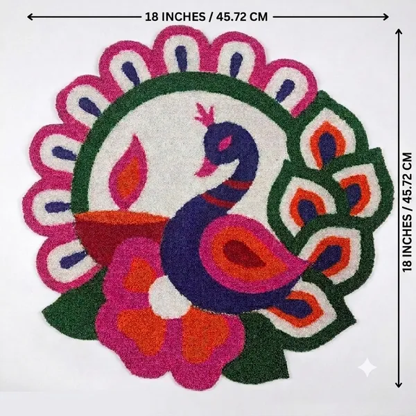 Rahodu_Handmade_Peacock_Rangoli_Mat_for_Floor_Decoration_|_Multicolor_Traditional_Home_Decor