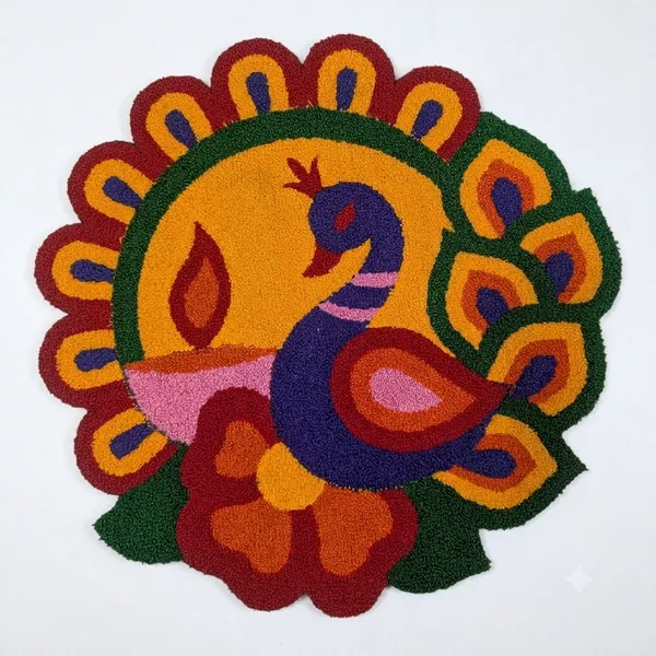 Rahodu_Handmade_Peacock_Rangoli_Mat_for_Floor_Decoration_|_Multicolor_Traditional_Home_Decor