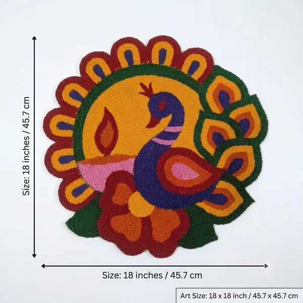 Rahodu_Handmade_Peacock_Rangoli_Mat_for_Floor_Decoration_|_Multicolor_Traditional_Home_Decor