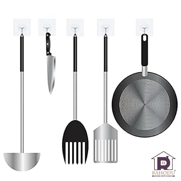 Rahodu_Strong_Adhesive_Sticky_Hook_For_Kitchen_&_Bathroom_Pack_of_10_(_Do_Not_Stick_On_Painted_wall_)