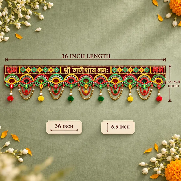Rahodu_Traditional_Decorative_Door_Toran_for_Home_Entrance_|_Designer_Bandhanwar_with_Beads_&_Latkan_|_Multicolor_Toran_36_x_6.5_Inch