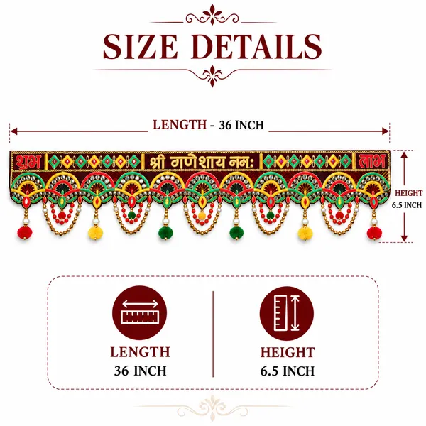 Rahodu_Traditional_Decorative_Door_Toran_for_Home_Entrance_|_Designer_Bandhanwar_with_Beads_&_Latkan_|_Multicolor_Toran_36_x_6.5_Inch