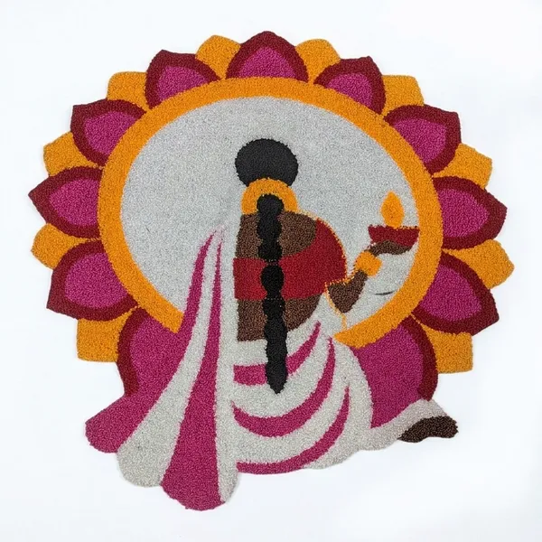 Rahodu_Traditional_Handmade_Pooja_Rangoli_Mat_with_Diya_Design_for_Home_Decoration