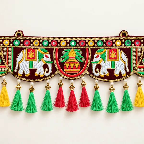Rahodu_Traditional_Door_Toran_Bandhanwar_|_Shubh_Labh_Swastik_Toran_with_Kalash_Elephant_Design_|_Home_Entrance_Decoration