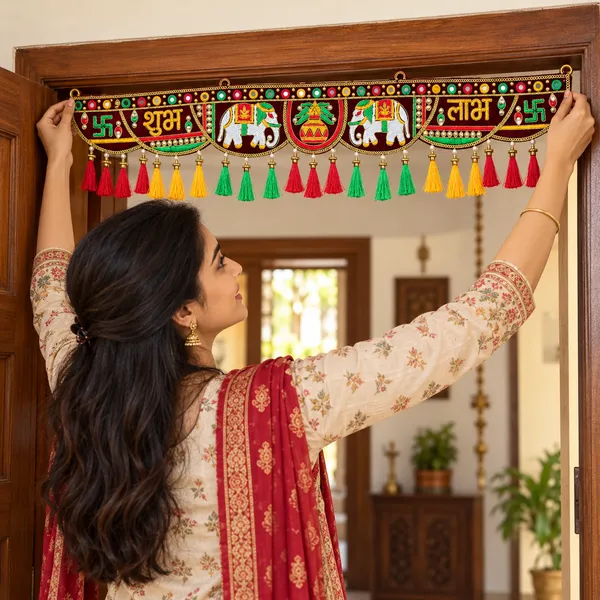 Rahodu_Traditional_Door_Toran_Bandhanwar_|_Shubh_Labh_Swastik_Toran_with_Kalash_Elephant_Design_|_Home_Entrance_Decoration