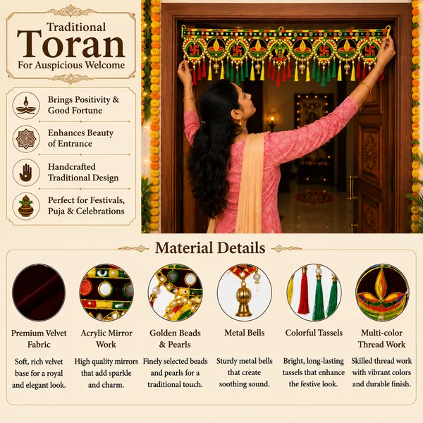 Rahodu_Traditional_Handmade_Shubh_Labh_Door_Toran_with_Swastik,_Diya_&_Ganeshh_Design_|_Decorative_Bandhanwar_for_Home_Entrance,_Pooja_Room_&_Festival_Decor_Size_36_x_9_Inch