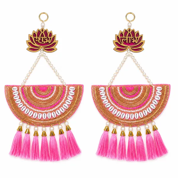 Pink_Fabric_Festive_Lotus_Embroidered_Wall_Hanging_Set
