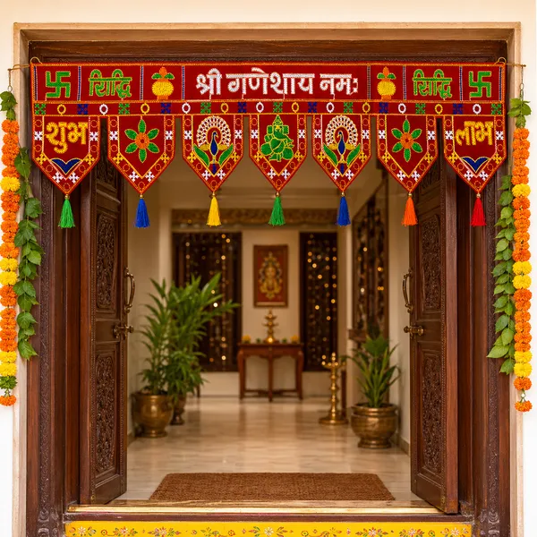 Fabric_Traditional_Ganesh_Shubh_Labh_Toran