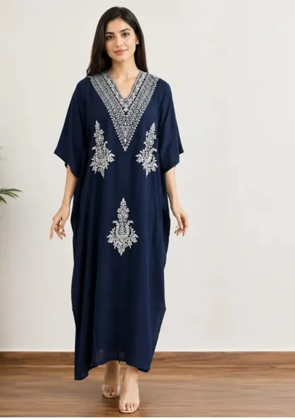Navy_Blue_Cotton_Relaxed_Fit_Embroidered_Kaftan_For_Women