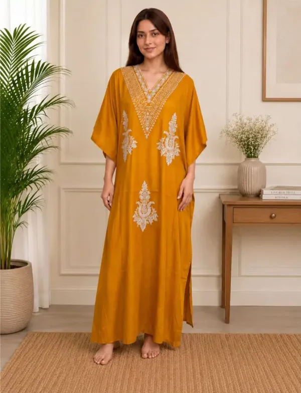 Mustard_Cotton_Relaxed_Fit_Embroidered_Kaftan_For_Women