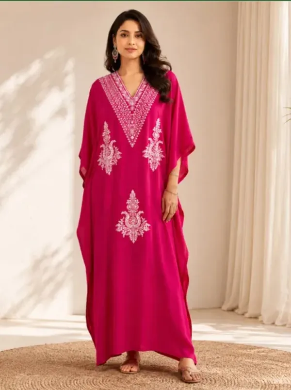 Magenta_Cotton_Relaxed_Fit_Embroidered_Kaftan_For_Women