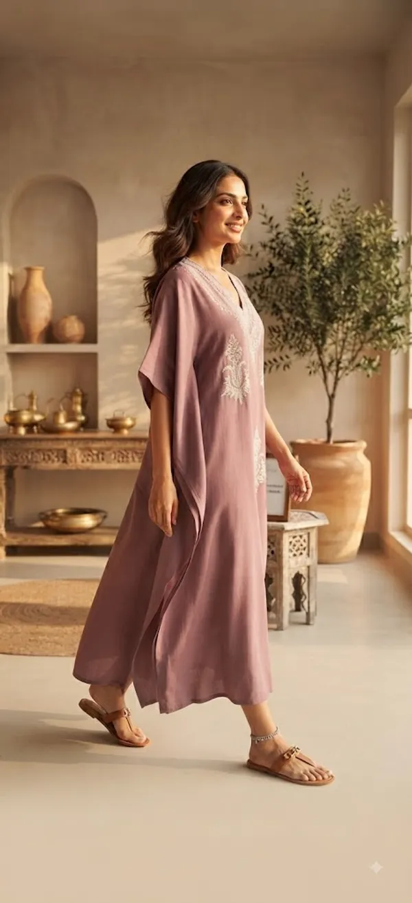 Mauve_Cotton_Relaxed_Fit_Embroidered_Kashmiri_Kaftan_For_Women