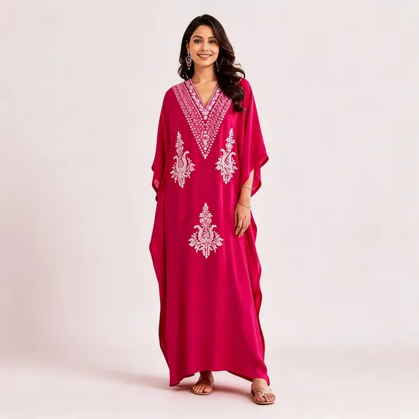 Magenta_Cotton_Relaxed_Fit_Embroidered_Kaftan_For_Women