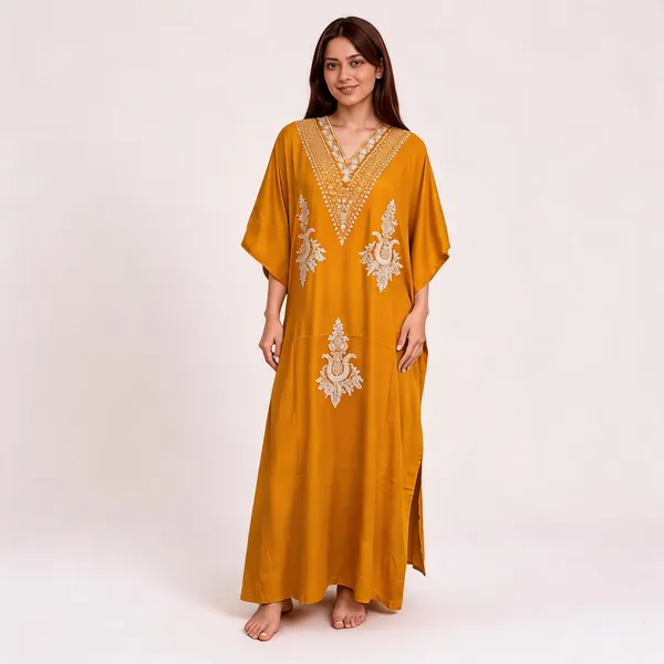 Mustard_Cotton_Relaxed_Fit_Embroidered_Kaftan_For_Women