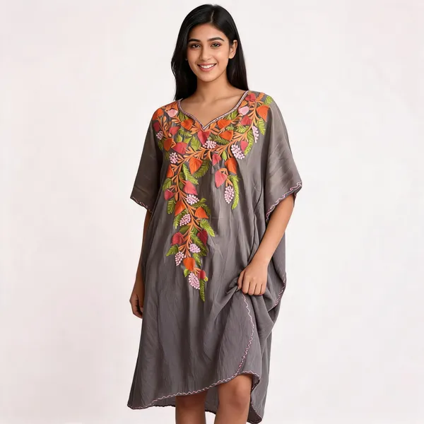 Grey_Cotton_Crush_Relaxed_Fit_Floral_Embroidered_Kaftan_For_Women