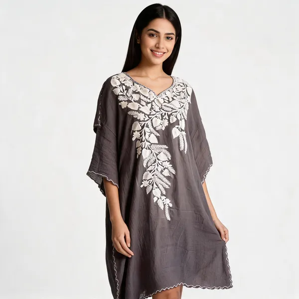 Grey_Cotton_Crush_Relaxed_Fit_Floral_Embroidered_Kurta_For_Women