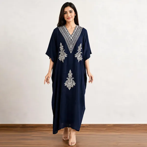 Navy_Blue_Cotton_Relaxed_Fit_Embroidered_Kaftan_For_Women