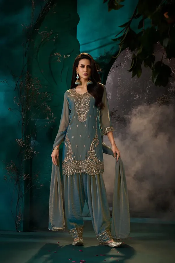Teal_Embroidered_Straight_Suit_Set_for_Women