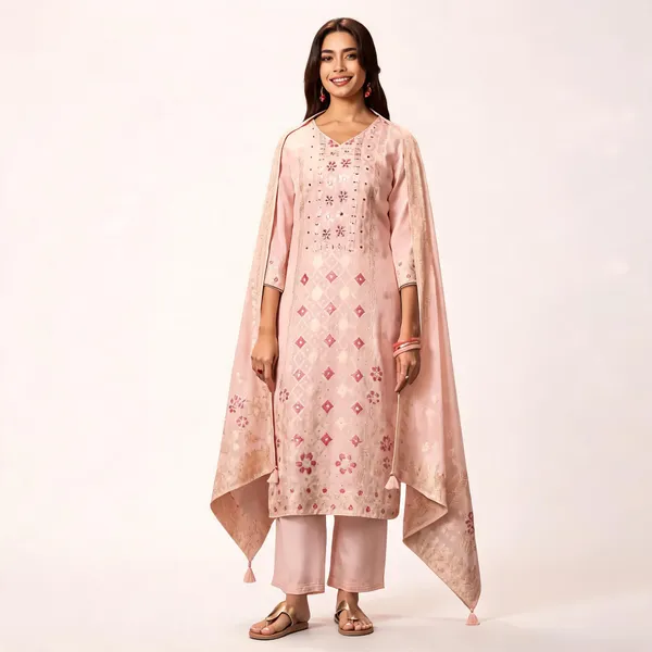 Pink_Banarasi_Embroidered_Straight_Kurta_Set_For_Women