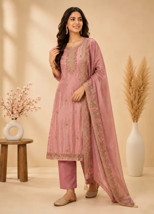 Pink_Embroidered_Straight_Suit_Set_for_Women