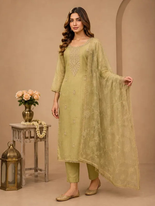 Olive_Embroidered_Straight_Kurta_Set_for_Women