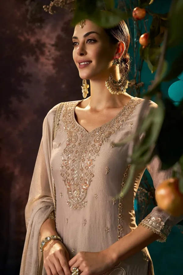 Beige_Embroidered_Straight_Three-Piece_Suit_Set_For_Women